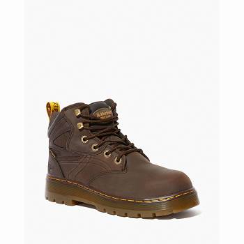 Dr Martens Plenum Waterproof Steel Toe - Hnede Pracovne Cizmy Panske, D148SK